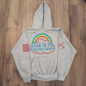 Grunt Style Men's Large This is My Killing Hoodie Sweatshirt USA Gun Flag Gray